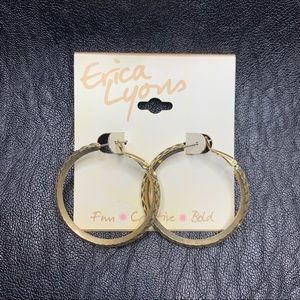 ERICA LYONS Gold Hoop Earrings